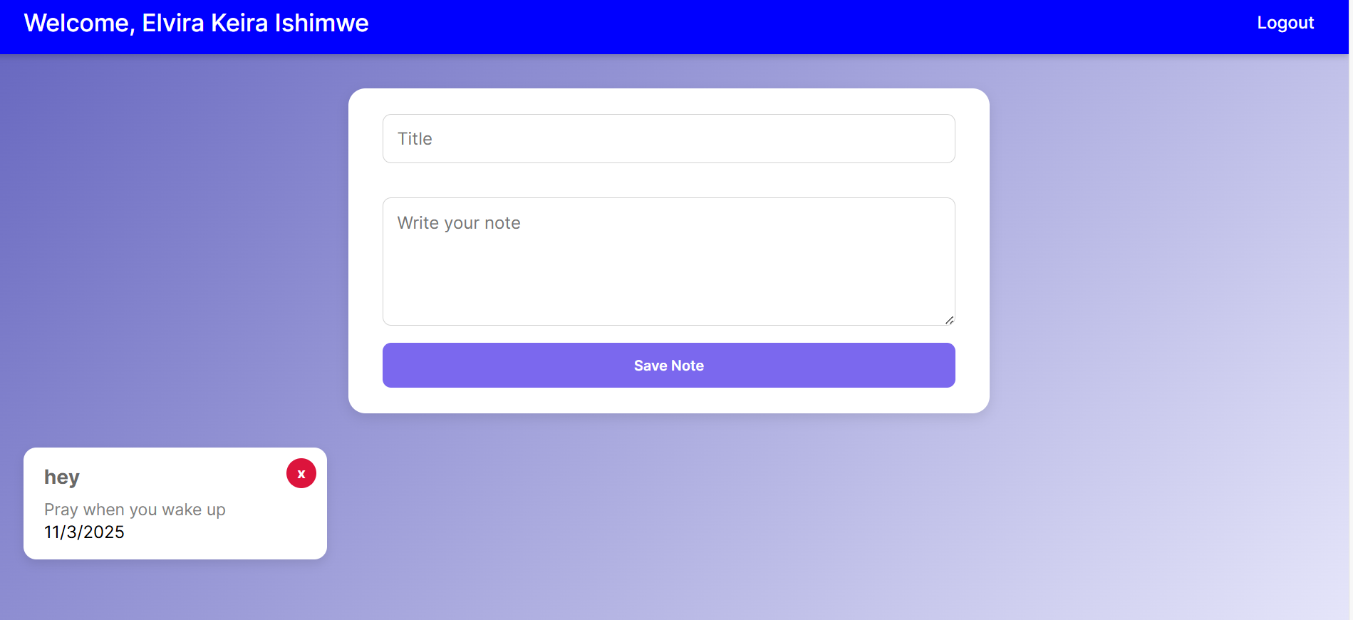 Notes App Screenshot